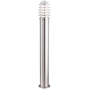 Louvre Outdoor Post - Stainless Steel & White Shade, IP44