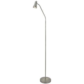 Jolly Flexi Head Floor Lamp - Satin Silver