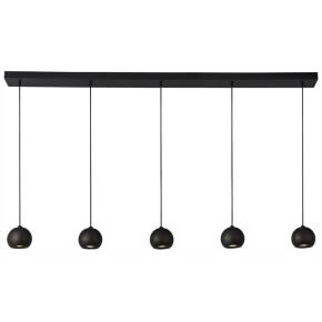 Eindhoven 5 Light Bar Ceiling Pendant - Black Metal