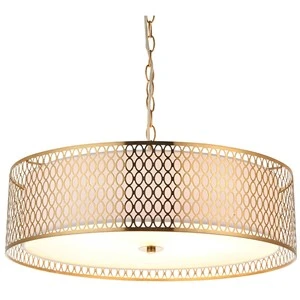 Endon 101569 Cordero 3 Light Pendant Gold Effect Plate 