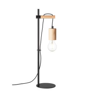 Sven Table Lamp -  Black & Natural Wood 