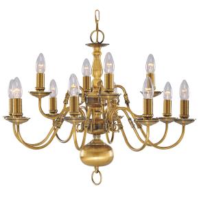 Flemish 12 Light Ceiling Pendant - Antique Brass