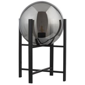 Amsterdam Table Lamp - Black Metal & Smoked Glass