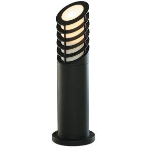 Bollards 450mm Outdoor Post - Black Aluminium & Glass IP44