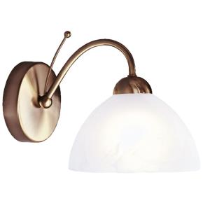 Milanese Wall Light - Antique Brass & Alabaster Glass