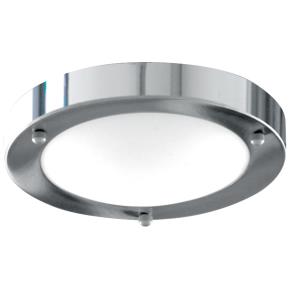 Dublin Bathroom Ceiling Light - Chrome & Acid Glass, IP44