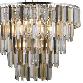 Clarissa 9 Light Ceiling Pendant - Chrome & Glass Prisms