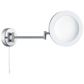 Magnifying Bathroom Mirror - Chrome & Frosted Glass, IP44