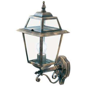 New Orleans Outdoor Wall Light -Black Gold, Clear Glass ...