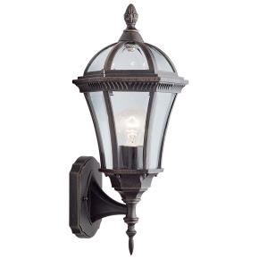 Capri Outdoor Uplight - Aluminium, Rustic Brown & Glass IP44