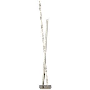 Clover LED 2 Light  Floor Lamp -Clear Crystal & Chrome