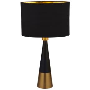 Chloe Table Lamp - Antique Copper, Black Shade Gold Interior