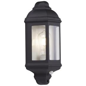 Maine Outdoor Wall Light - Black & Glass, IP44