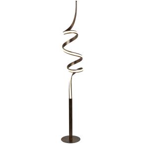 Ribbon LED Twist Floor Lamp - Rustic Black/Gold Metal 