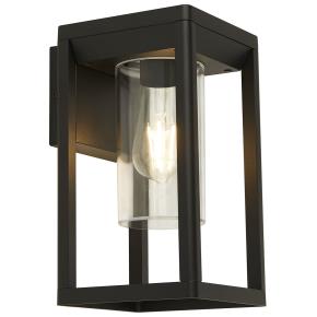 Atlanta Outdoor Wall Light - Black Metal & Clear Diffuser