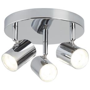 Rollo 3 Light Round Spotlight - Chrome - Searchlight Electric