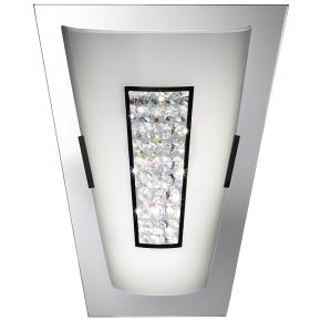 Portland LED Bathroom Wall Light - Chrome, Glass & Ice IP44