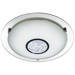 Portland LED Bathroom Flush - Chrome, Glass & Ice, IP44