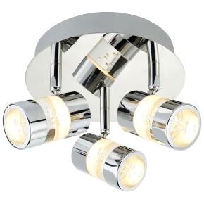 Bubbles 3 Light LED Bathroom Spotlight - Chrome & Acrylic, IP44