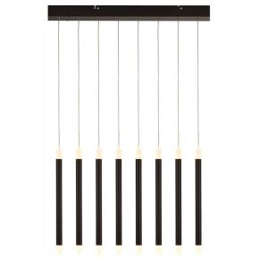 Wands 8 Light LED Bar Ceiling Pendant - Black Metal & Acrylic