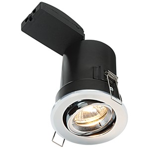 Saxby 50682 ShieldPlus Tilt Downlight Polished Chrome 