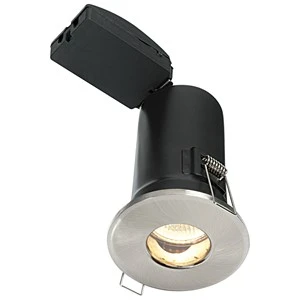 Saxby 50688 ShieldPLUS IP65 Downlighter Satin Nikel