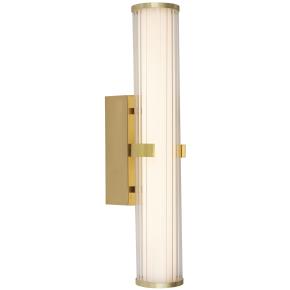 Clamp LED Bathroom Wall Light - Gold & Opal Glass, IP44