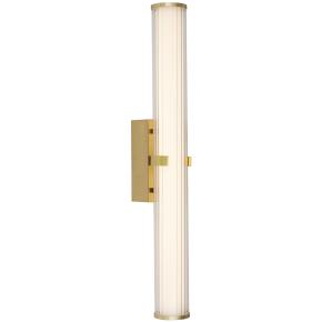 Clamp LED Bathroom Wall Light - Gold & Opal Glass, IP44