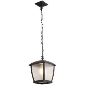 Seattle Outdoor Pendant - Black & Clear Frosted Panels IP44