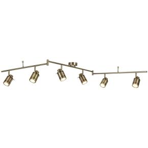 Samson 6 Light Split Bar Bathroom Spotlight - Antique Brass, IP44