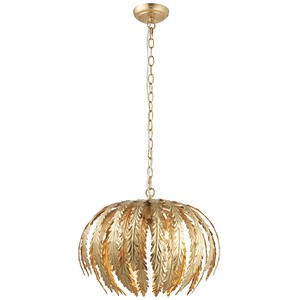Endon 76360 Delphine Pendant Gold Leaf 