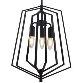 Slinky 3 Light Ceiling Pendant - Black Metal