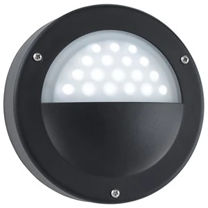 Bangor LED Outdoor Flush - Black & Polycarbonate, IP44