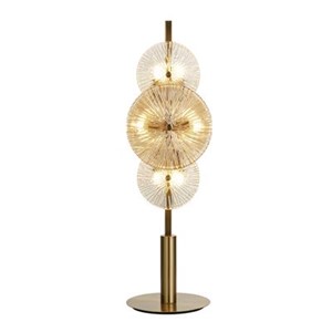 Searchlight 88211-6BZ Wagon Wheel 6 Light Table Lamp Bronze Metal, Clear, Amber Glass
