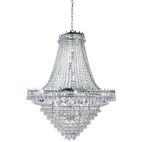 Versailles 19 Light Chandelier - Chrome Frame & Crystal