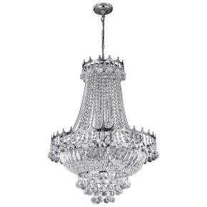 Versailles 9 Light Chandelier - Chrome Frame & Crystal