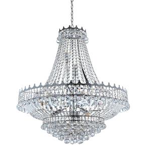 Versailles 13 Light Chandelier - Chrome Frame & Crystal