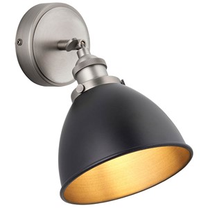 Endon 98560 Franklin  Wall Light Black and Pewter 
