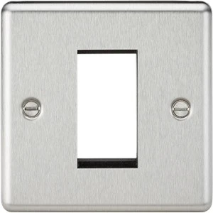 Knightsbridge  CL1GBC 1G Modular Faceplate - Brushed Chrome