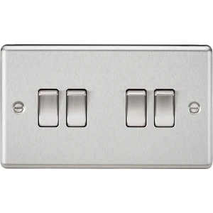 Knightsbridge CL41BC 10AX 4G 2-way Switch - Brushed Chrome